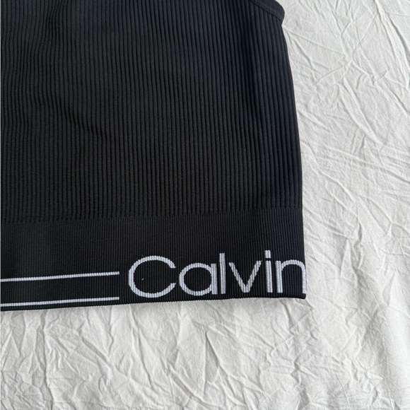 Calvin Klein Performance Black Ribbed Tank - Picture 2 of 5